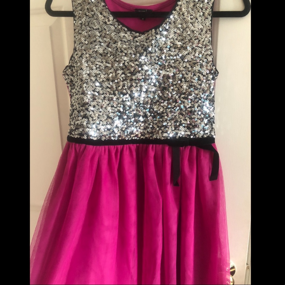 Pink & Silver Sequenced Dress